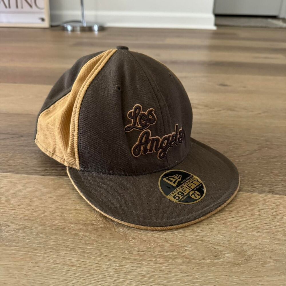 Vintage style LA Lakers Men's brown cap Hat new era